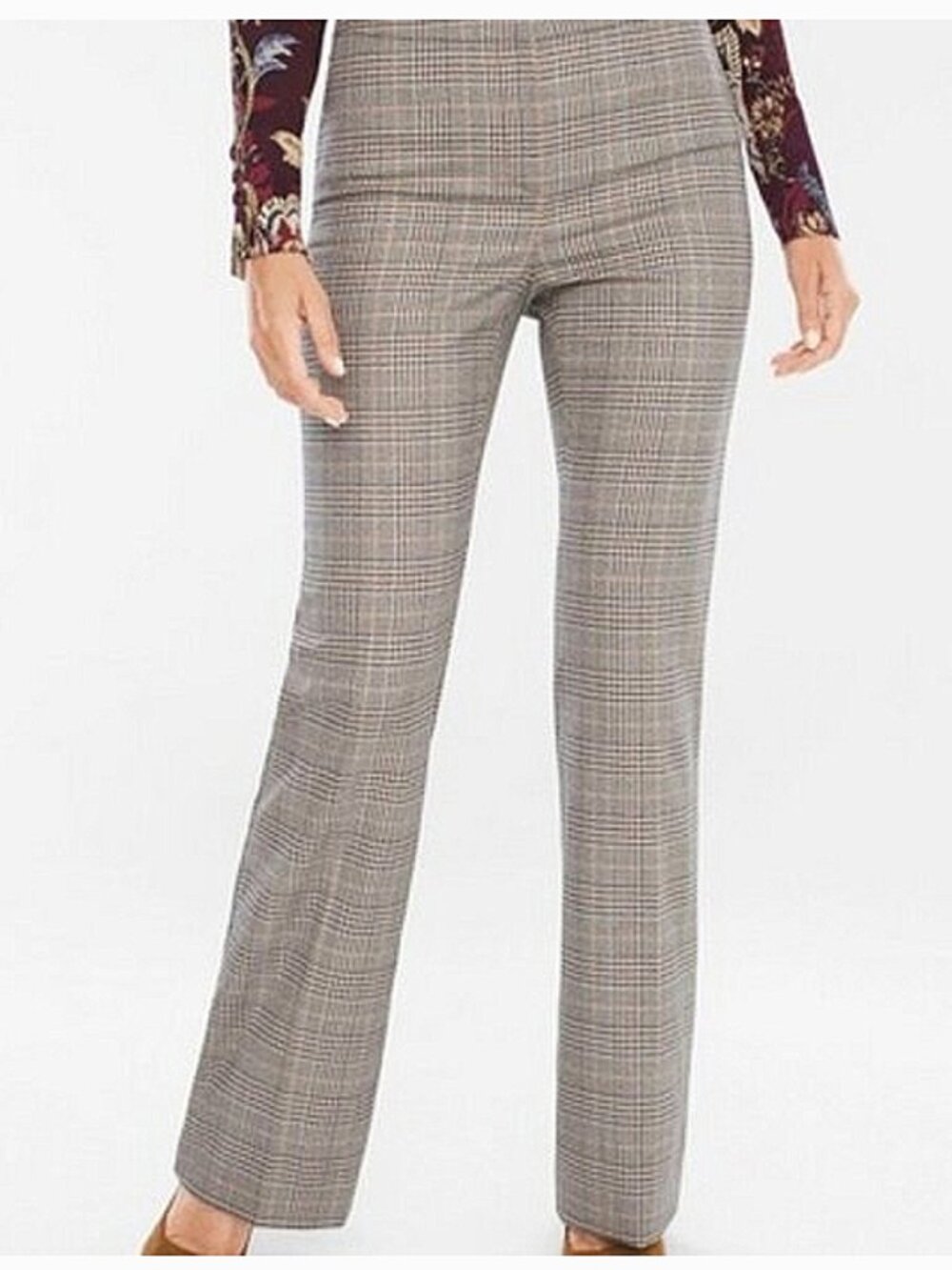 Chico's So Slimming Glend Plaid Trouser size 1.5